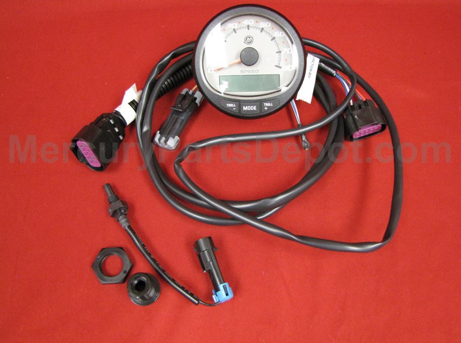Mercury SmartCraft SC1000 Speedometer 80 mph Grey P/N#: 8M0135654