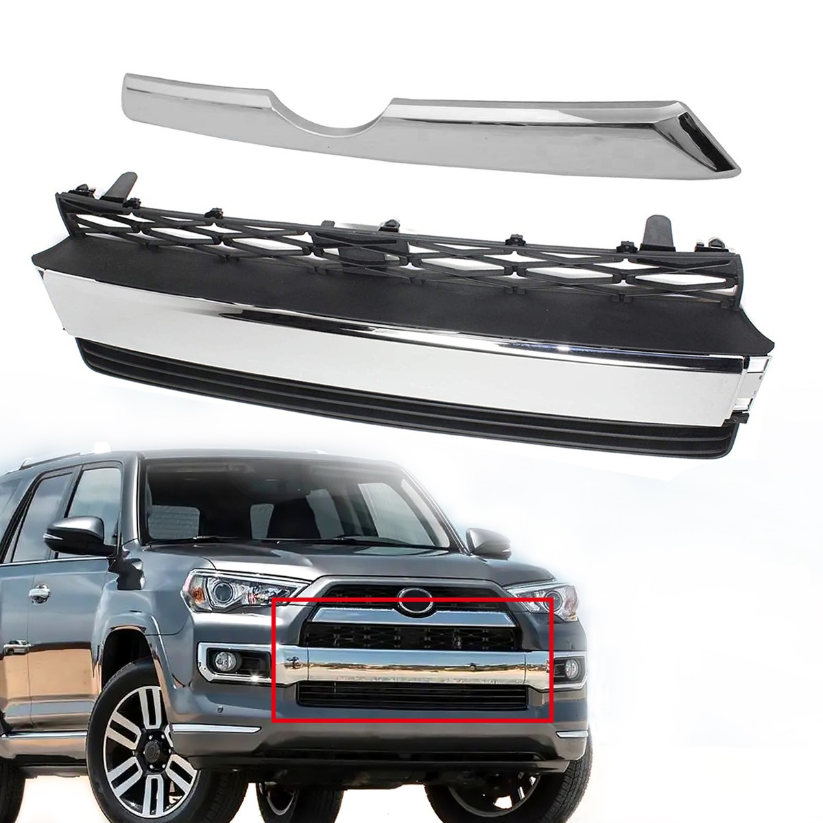 Fページ　924 For 14-20 Toyota 4Runner Limited Front Bumper Lower Grille+