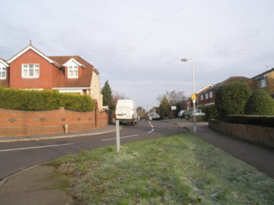 Foto 6x4 Kreuzung von Matthew's Close und Scratchface Lane Havant Ein kalter C2007