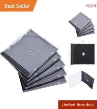 CD Jewel Case 10.4mm Polystyrene 50 Pack Clear Design Easier Storage Music