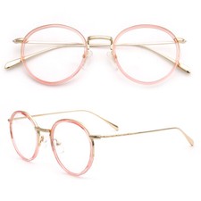 Round Retro Men Fashion Eyeglass Frames Women Metal Vintage Glasses Spectacles