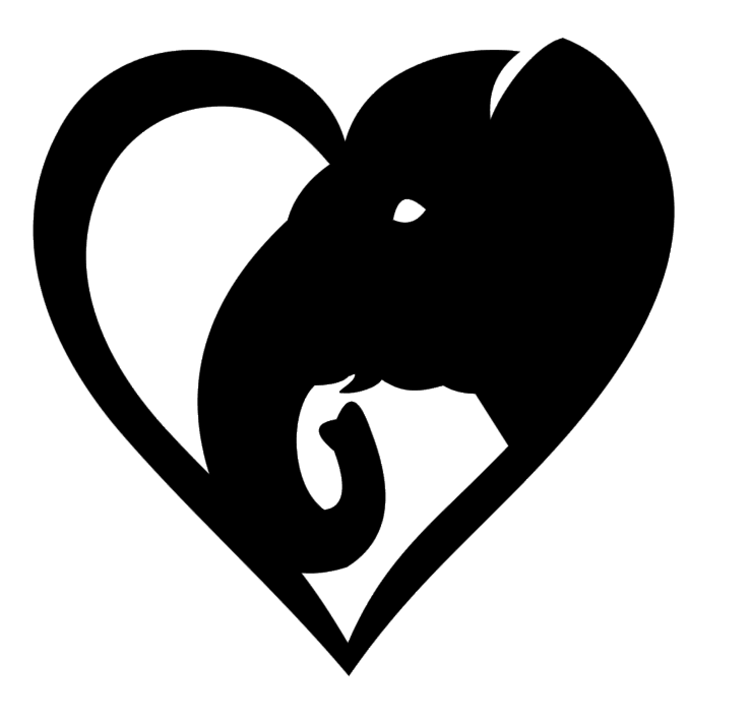 Elephant Heart Vinyl Decal Sticker For Home Cup Car Decor Choice a422