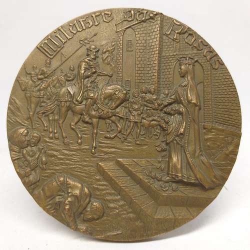 HOLY QUEEN ELIZABETH OF PORTUGAL/ MIRACLE OF THE ROSES Bronze Medal ...
