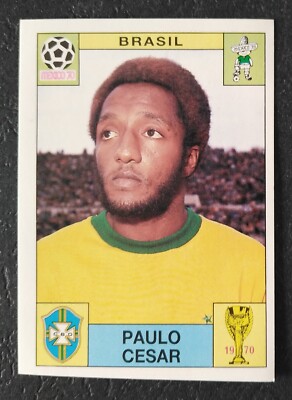 Panini Sticker 39 Paulo Cesar Brazil Brasil WM 1970 World Cup Story Sonric's