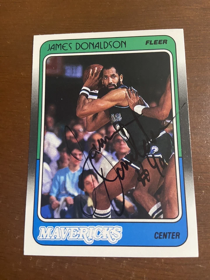 1988/89 Fleer #29 James Donaldson Autographed Dallas Mavericks Signed - Image 3 of 4