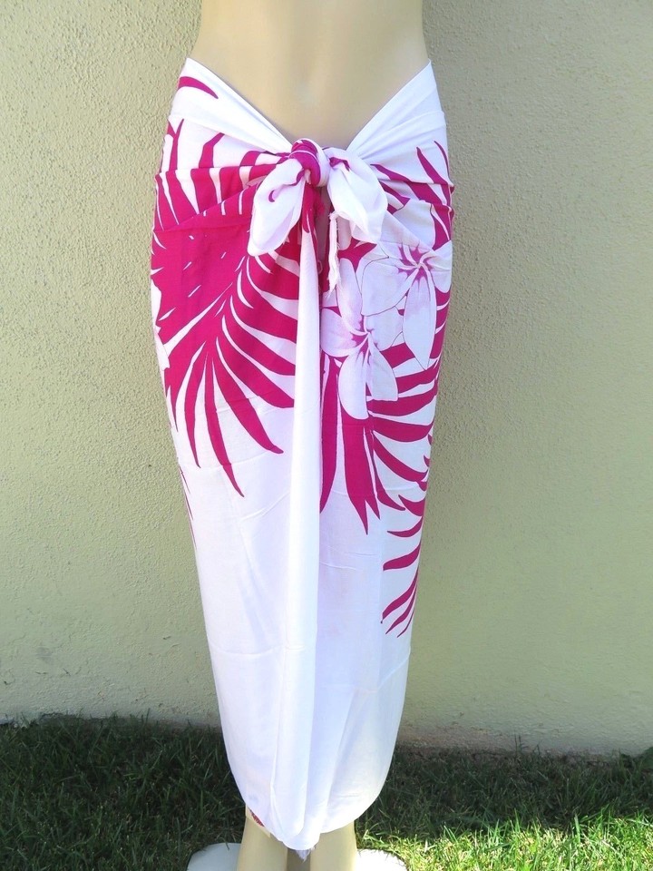 Vestido Pareo Hawaiano Negro Liso Para Luau, Crucero