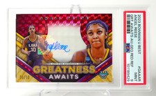 2023 Bowman U Best ANGEL REESE GREATNESS AWAITS RED GEO 06/10 Auto PSA 9 POP 2