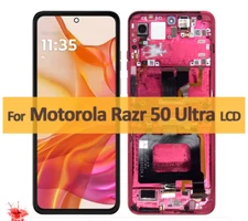 Original For Motorola Razr 50 Ultra Foldable Screen LCD Display Touch Digitizer