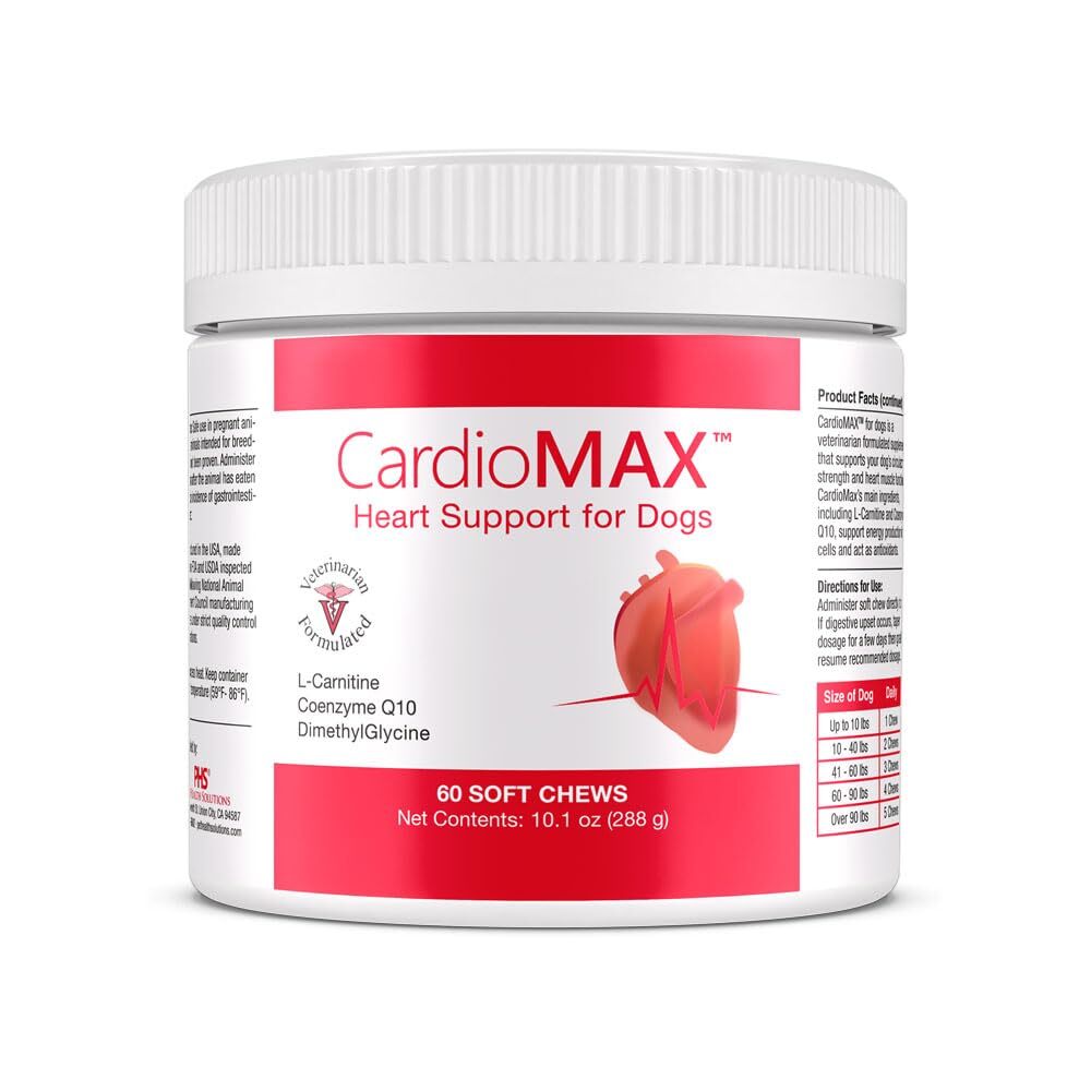 l carnitine cardio Cardio MAX Heart Support Supplement for Dogs - L-Taurine, L-Carnitine, EPA  an