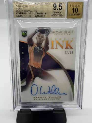 Darren Waller Rookie Autograph #2/10🔥2015 Immaculate Ink Auto 🔥 BGS 9.5
