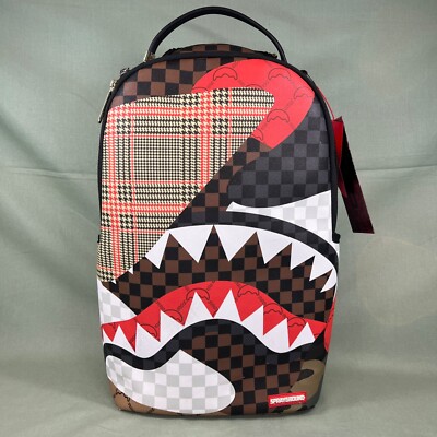 Sprayground Motif Mayhem Backpack Black Bookbag School Bag Limited Edition