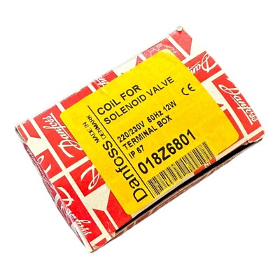DANFOSS 018Z6801 Coil For Solenoid Valve 220/230V Terminal Box 50Hz 12W