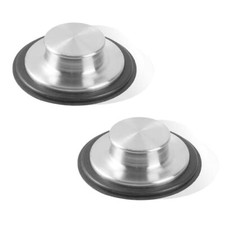 2x Tapón de tapón para fregadero de cocina de acero inoxidable