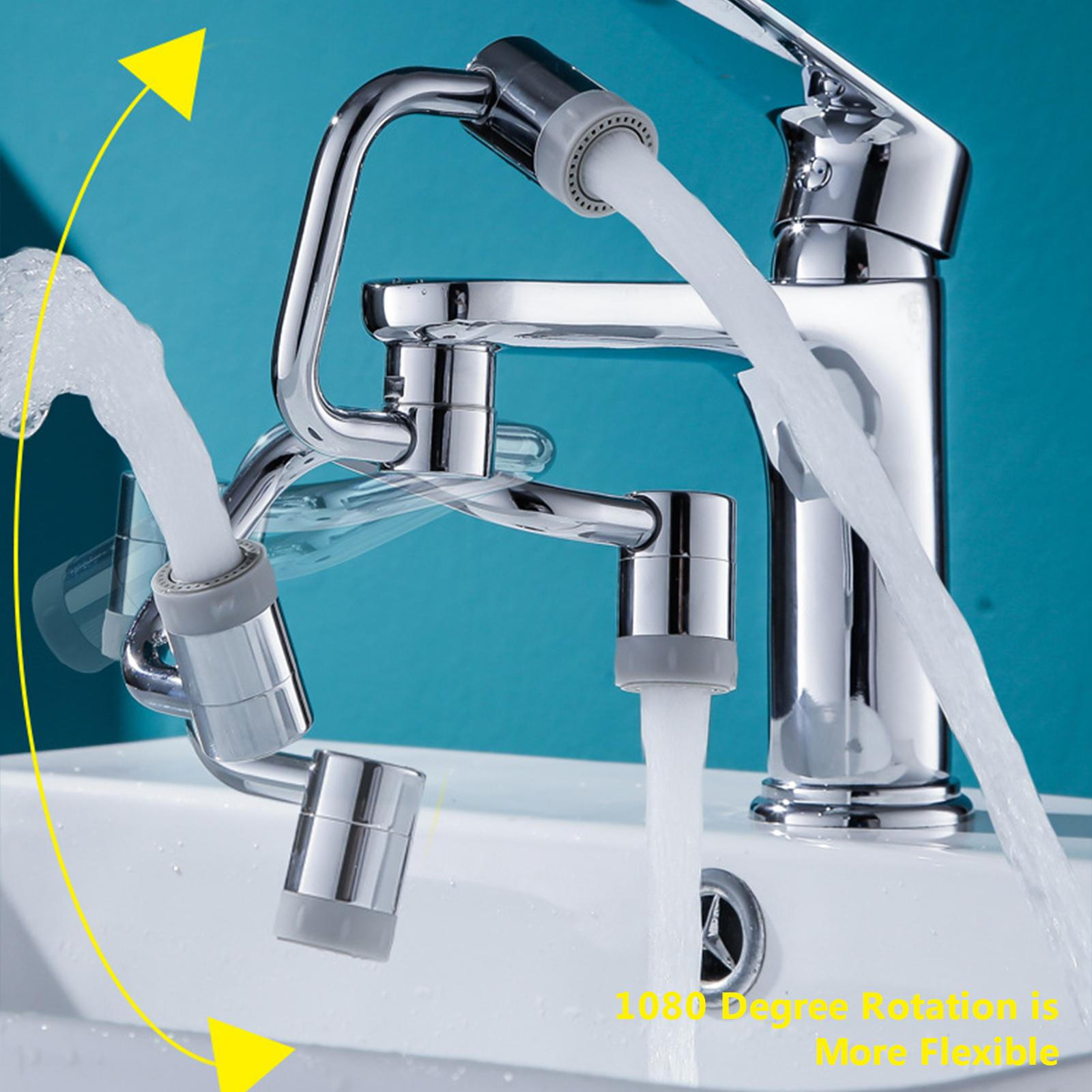 360° Rotating Universal Faucet Extender for Kitchen Tap Spray Head