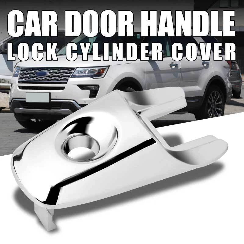 Tapa de cilindro de bloqueo de manija de puerta exterior cromada delantera izquierda para Ford Flex Lincoln MKX Foto 2 de 4