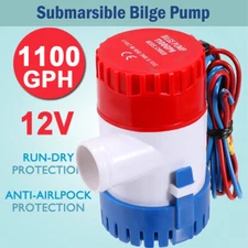12V 1100GPH Submersible Plumbing Electric Bilge Water Pump for Boat Small Pump