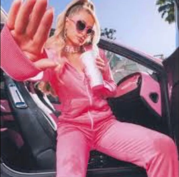 Vintage JUICY COUTURE Y2K BUBBLEGUM Pink Velour Tracksuit Set PLUSH PARIS  HILTON