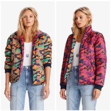 $365 Mother Denim The Two-faced Puffer I'm Here Jacket