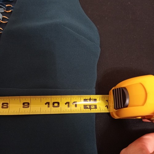 Abito tubino nuovo senza etichette Topshop Teal senza maniche stringato scollo a V zip laterale taglia 4 - Foto 5 di 8