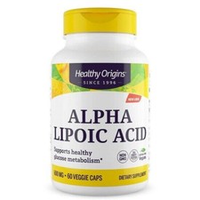 Healthy Origins Alpha-Liponsäure 600 mg 60 Kapseln Energieunterstützung Blutzucker USA*