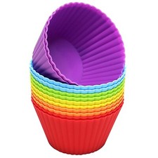 Paquete de 12 moldes gigantes de silicona para magdalenas y muffins
