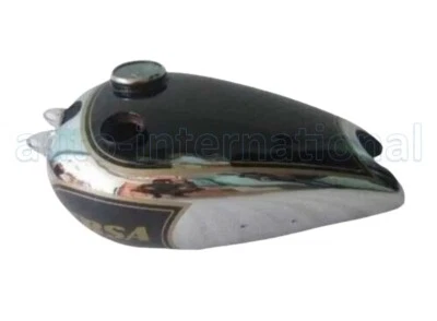 Compatible Con - BSA C10 C11 Negro Pintado Cromado Gas Gasolina Tanque + Smith - Imagen 1 de 3