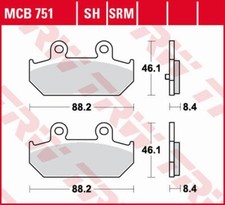 PLAQUETTES DE FREIN KH412 SINTER SUZUKI AN 250 SKY WAWE '07-'08, AN 40
