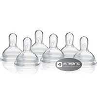 Medela Slow-flow Wide Base Nipples For 0-4 Months 2 Packs Of 3 Medela Slow-flow Wide Base Nipples For 0-4 Months 2 Packs Of 3