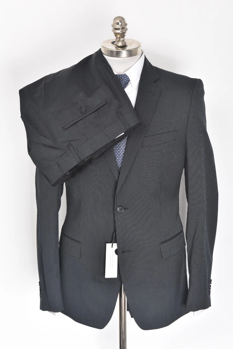 Versace Collection Black Striped Suits & Blazers for Men for sale