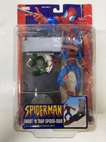 Spider-Man Shoot 'N Trap SpiderMan 6" Action Figure Toy Biz 2004 New Sealed