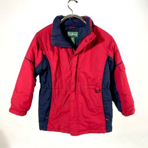 Vintage LL Bean Jacket Mens Large Red Baxter State Parka Wool