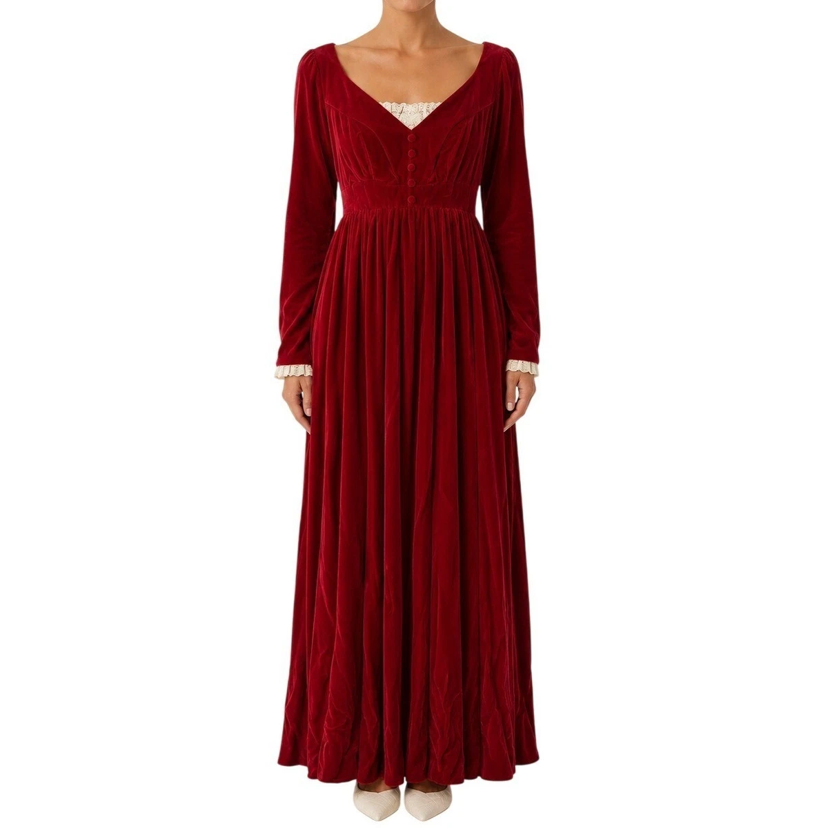 red velvet empire waist dress Vintage Dresses for Women for sale Panther ENGLISH lyrics : 11/26/2025 Velvet maxi from shoulder to hem Size:34E