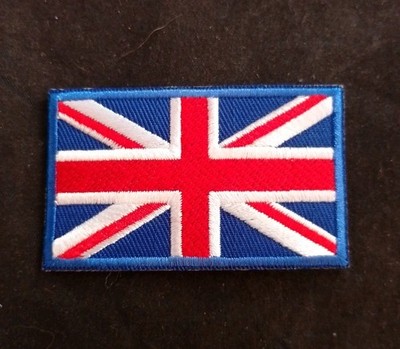 Union Flag, Union Jack Patch Great Britain Flag Embroidered Badge, Iron ...