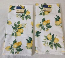 Home Collection Lemon Pattern Kitchen Towels Set Of 2