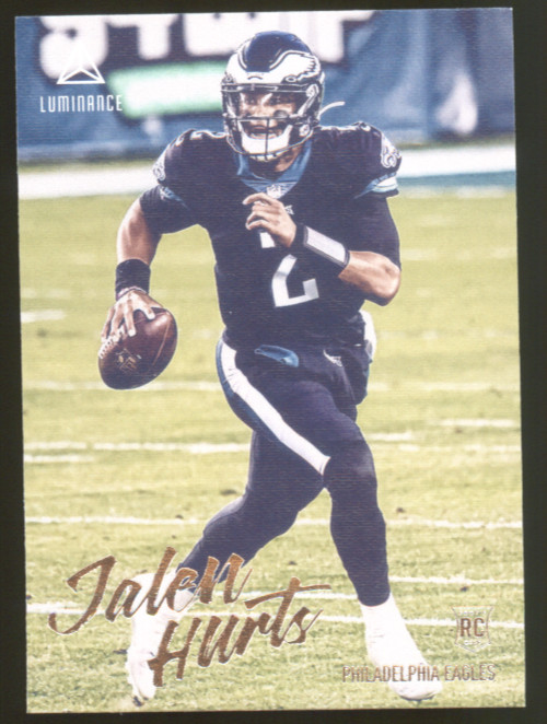 Jalen Hurts Rookie 2020 Panini Chronicles Luminance Update Rookie Card #210