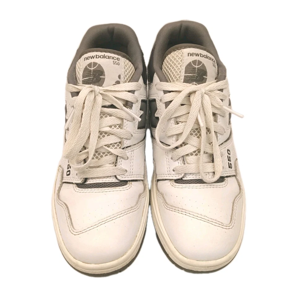 New Balance 550 男式 6.5 D 码白色 Castlerock 灰色运动鞋 BB550WTG — 第 4/4 张图片