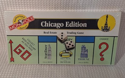 Vintage 1996 Monopoly Chicago Edition Board Game Hasbro USAopoly New Sealed