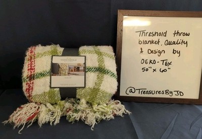 Threshold Standard 100, Quality And Design, Throw Blanket By OEKO-TEX, Brand New