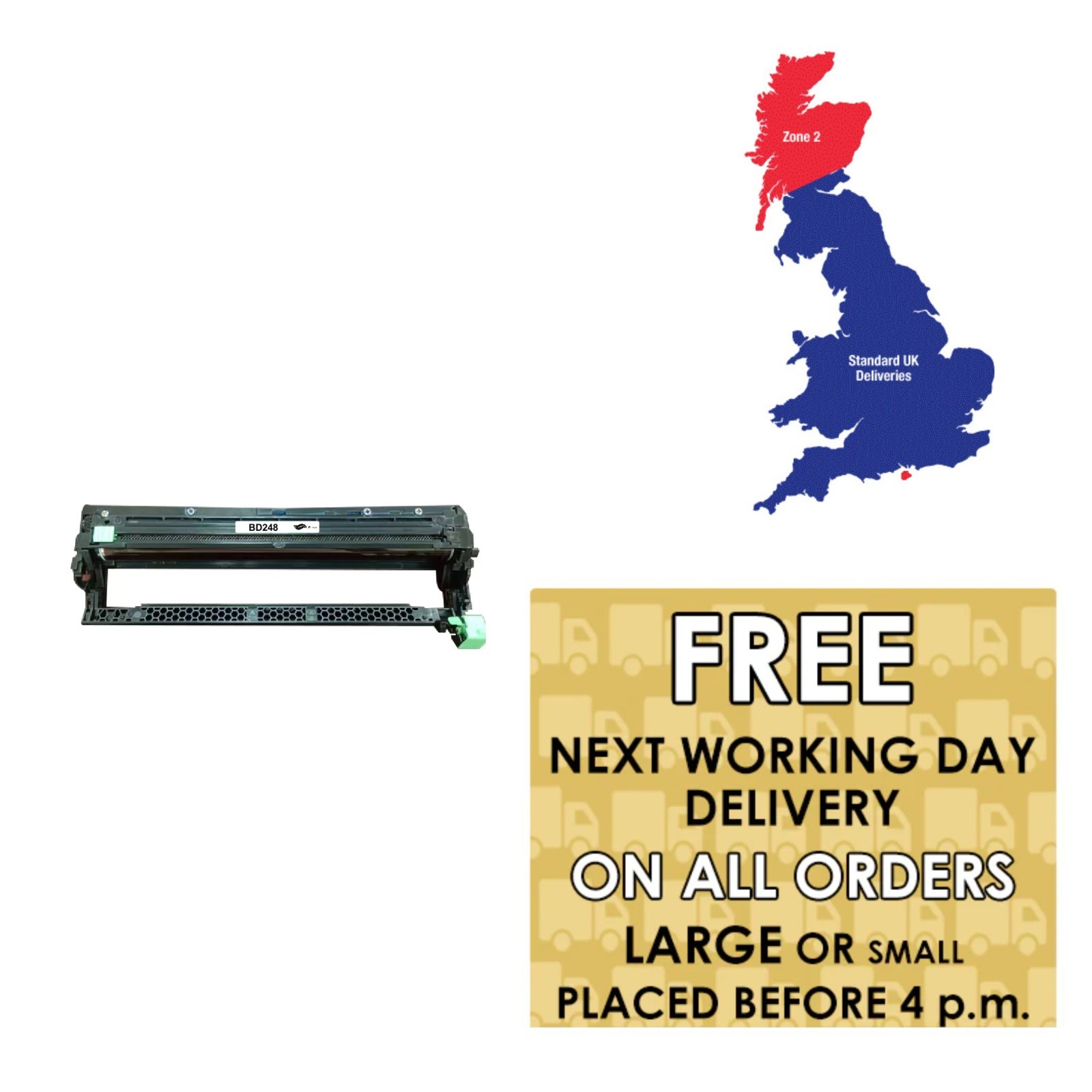 Drum for Brother HL-L8230CDW Printer DR248CL Unit Compatible Black