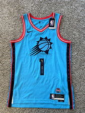 New Mens Nike NBA Phoenix Suns #1 Devin Booker City Edition Jersey DO9607 Sz M