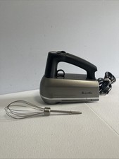 Mezcladora de mano Breville práctica mezcladora BHM800 plateada 9 velocidades digital probada