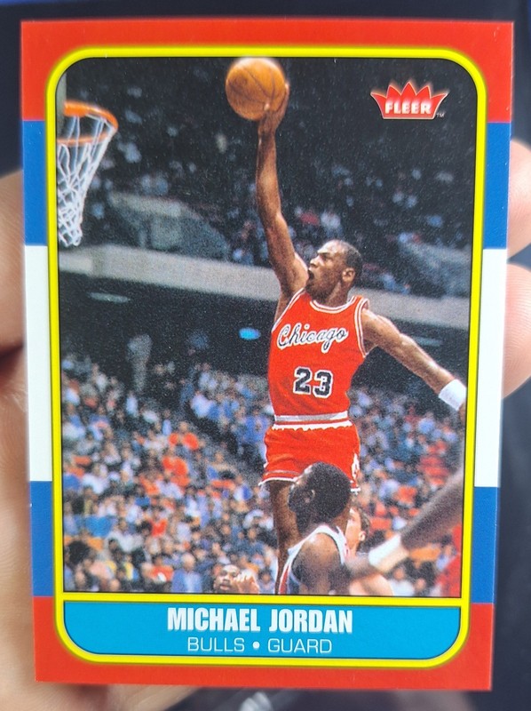 2009-10 UPPER DECK LEGACY GOLD 1986-87 FLEER MICHAEL JORDAN RC RARE BULLS