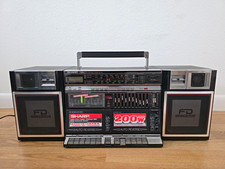 Sharp WF-939 Portable Hi-Fi Boombox AM/FM SW Dual Cassette Auto Reverse EQ