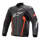 Alpinestars Faster V2 Leather Motorbike Motorcycle Jacket Black Red By TriCore