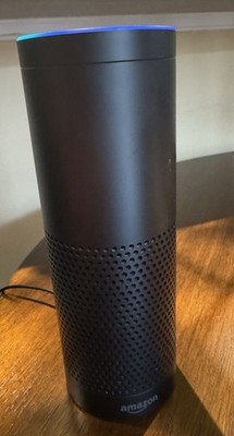 Amazon Echo 1st Gen Smart Speaker Black Works Great W/ Alexa And Cord