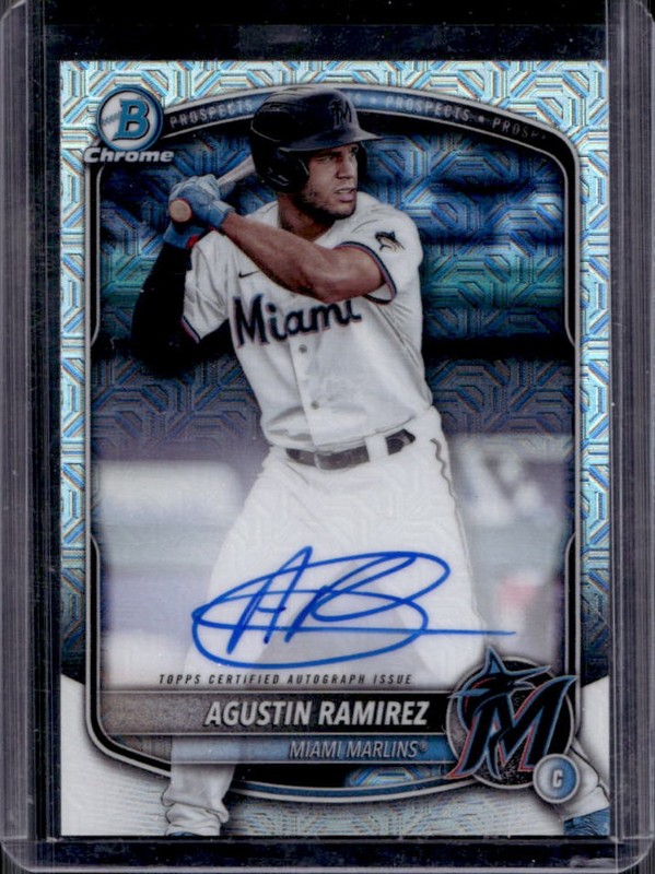 2025 Bowman Agustin Ramirez Chrome Prospect Auto Mega Box Refractor #BMA-AR
