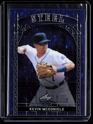 2024 Leaf Trinity #S-60 Kevin McGonigle Steel Stars and Dots Foil Blue #/99