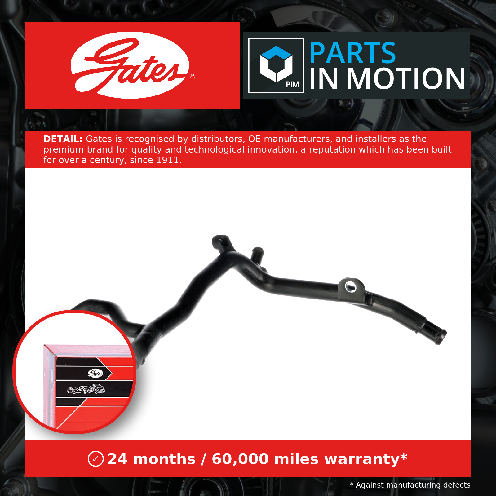 GATES-OE 02-3001 Coolant Pipe for AUDI,SKODA,VW - Image 14