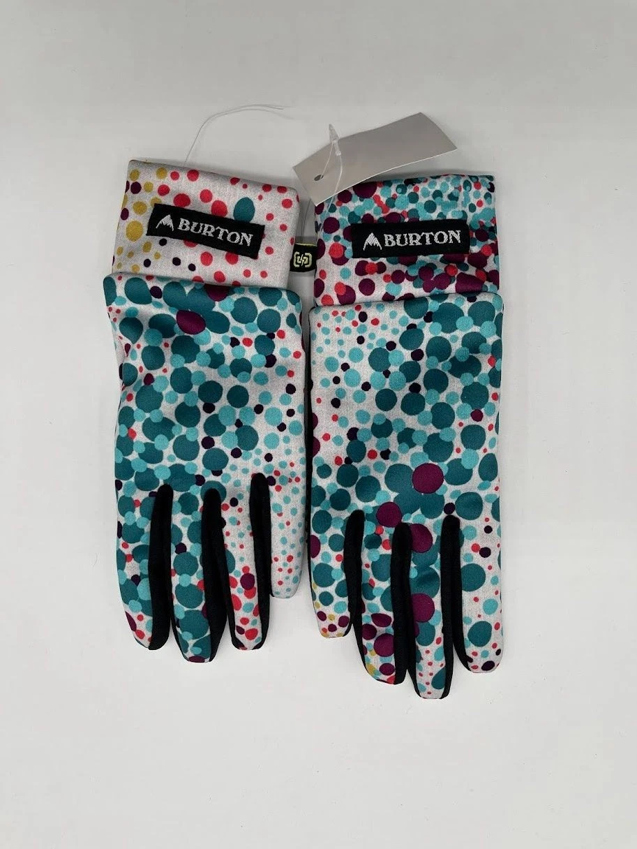 Burton Boys Youth S Ski Snow Gloves Touch N Go Liner Grip Tech White
