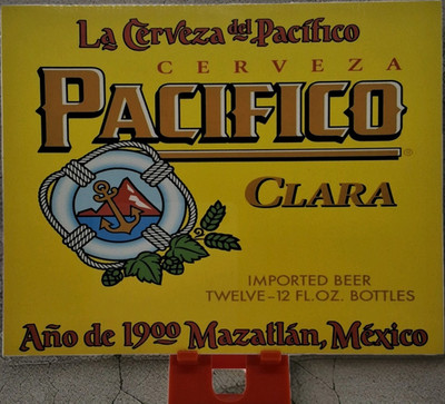 Pacifico Cerveza Pacifico Clara La Cerveza del Pacifico Beer 8 x 10 Metal Sign